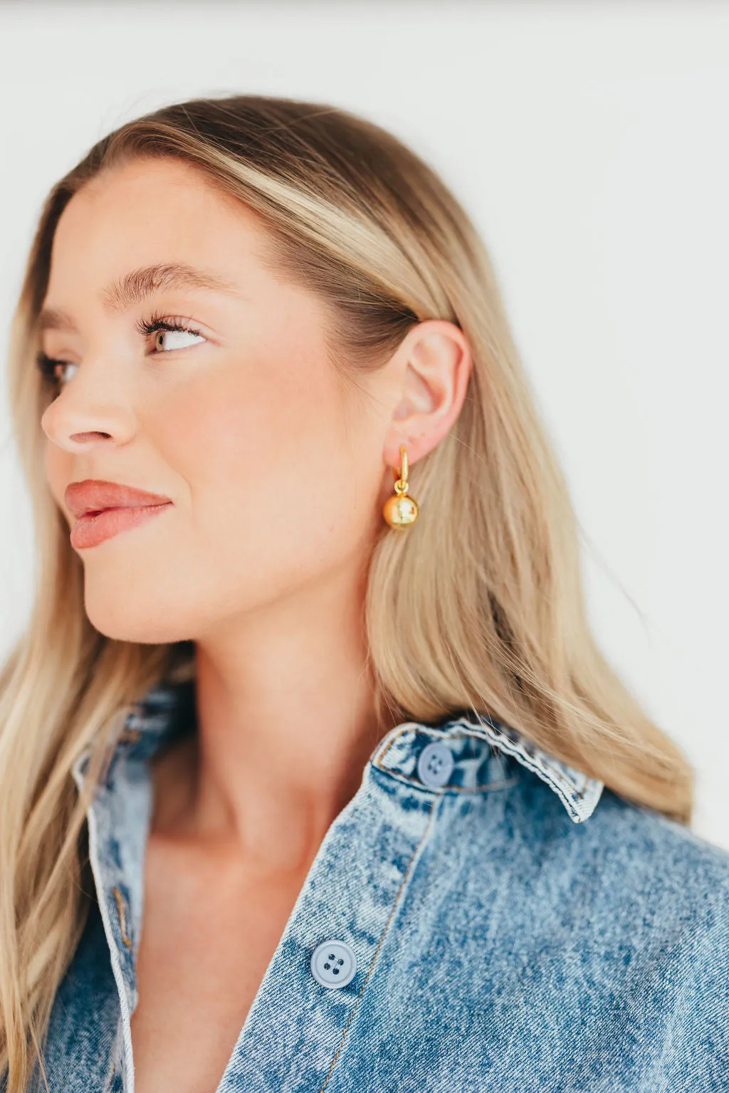 The Greta Hoops in Gold sold by Worth Collective product image thumbnail 3