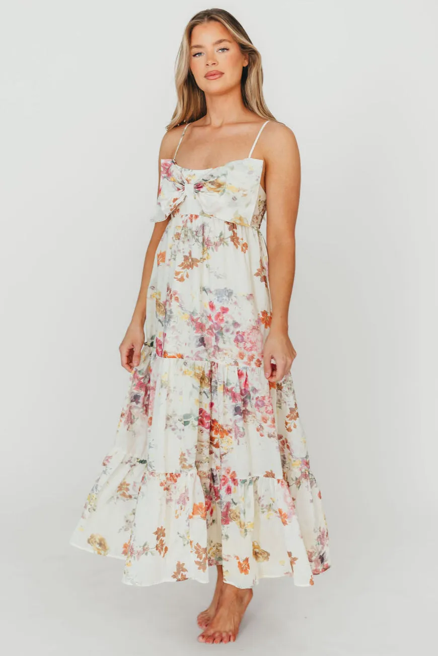 Cecile Bow Front Maxi Dress in Cream/Multi Floral sold by Worth Collective product image thumbnail 3