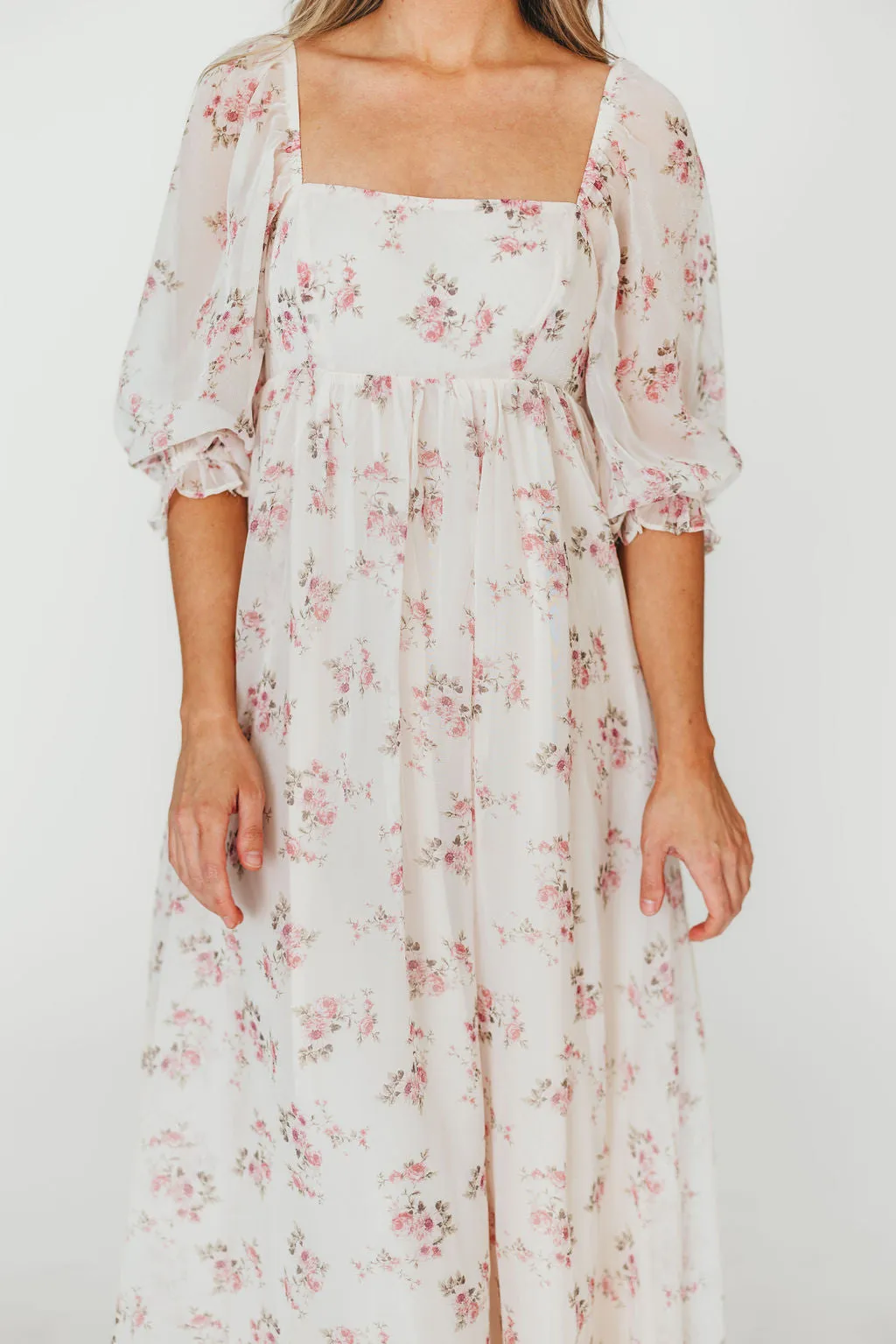 Mona Maxi Dress in Pink Floral *Final-Sale* sold by Worth Collective product image thumbnail 5