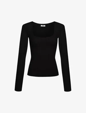 Be Mine Long Sleeve Top in Black sold by Worth Collective product image thumbnail 4