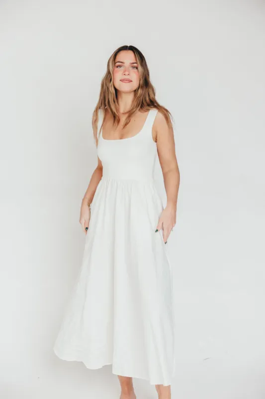 Lucinda Maxi Dress in White sold by Worth Collective