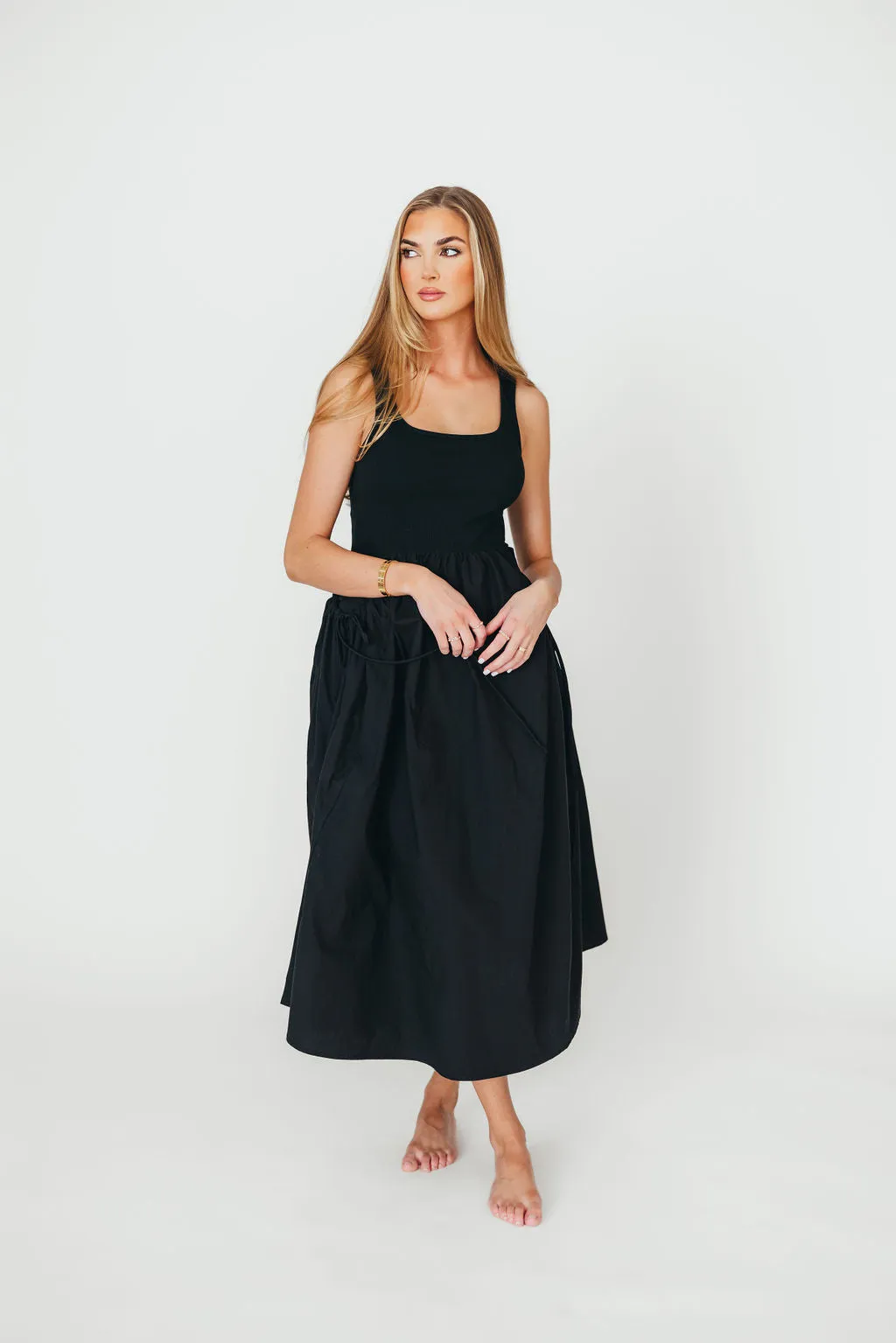 Lucca Midi Dress in Black *Final-Sale* sold by Worth Collective product image thumbnail 2