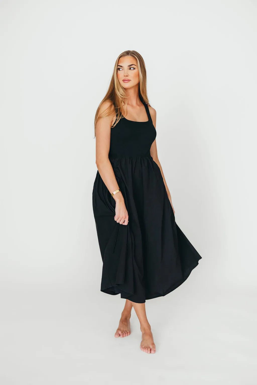 Lucca Midi Dress in Black *Final-Sale* sold by Worth Collective product image thumbnail 5