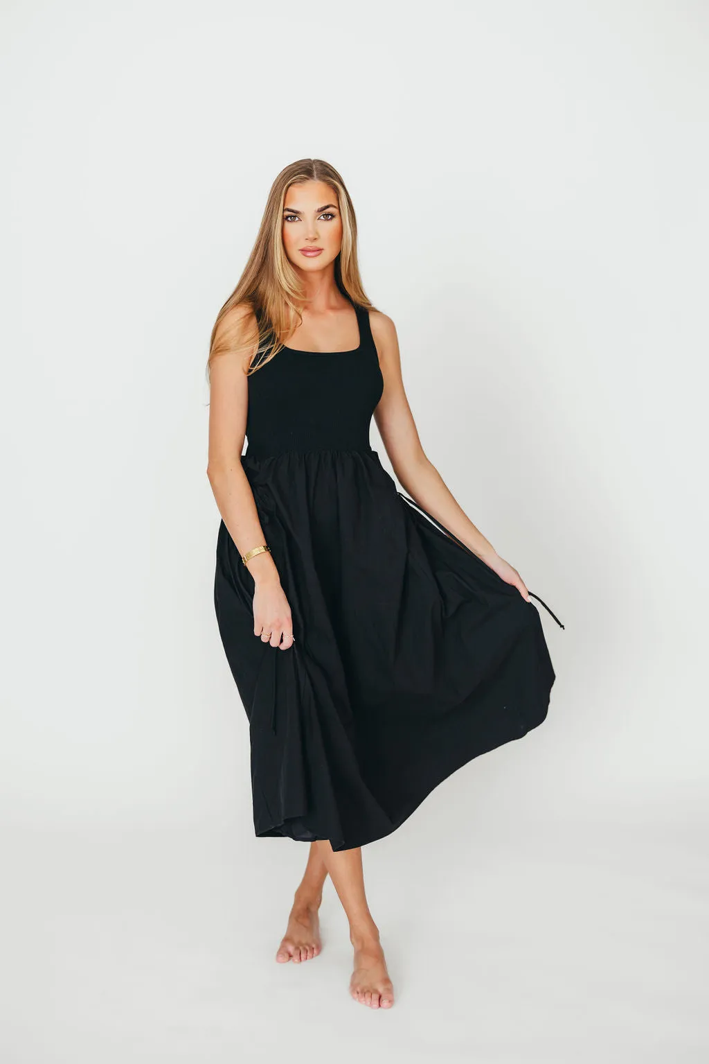 Lucca Midi Dress in Black *Final-Sale* sold by Worth Collective product image thumbnail 4