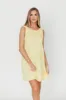 100% Linen Florence Mini Woven Dress in Pineapple *Final-Sale* sold by Worth Collective