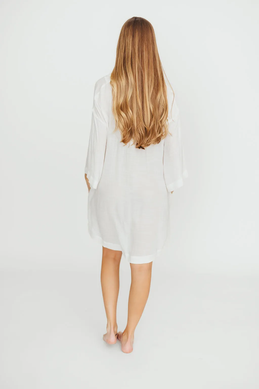 Azari Oversized Button Down Shirt in White - Nursing Friendly sold by Worth Collective product image thumbnail 5