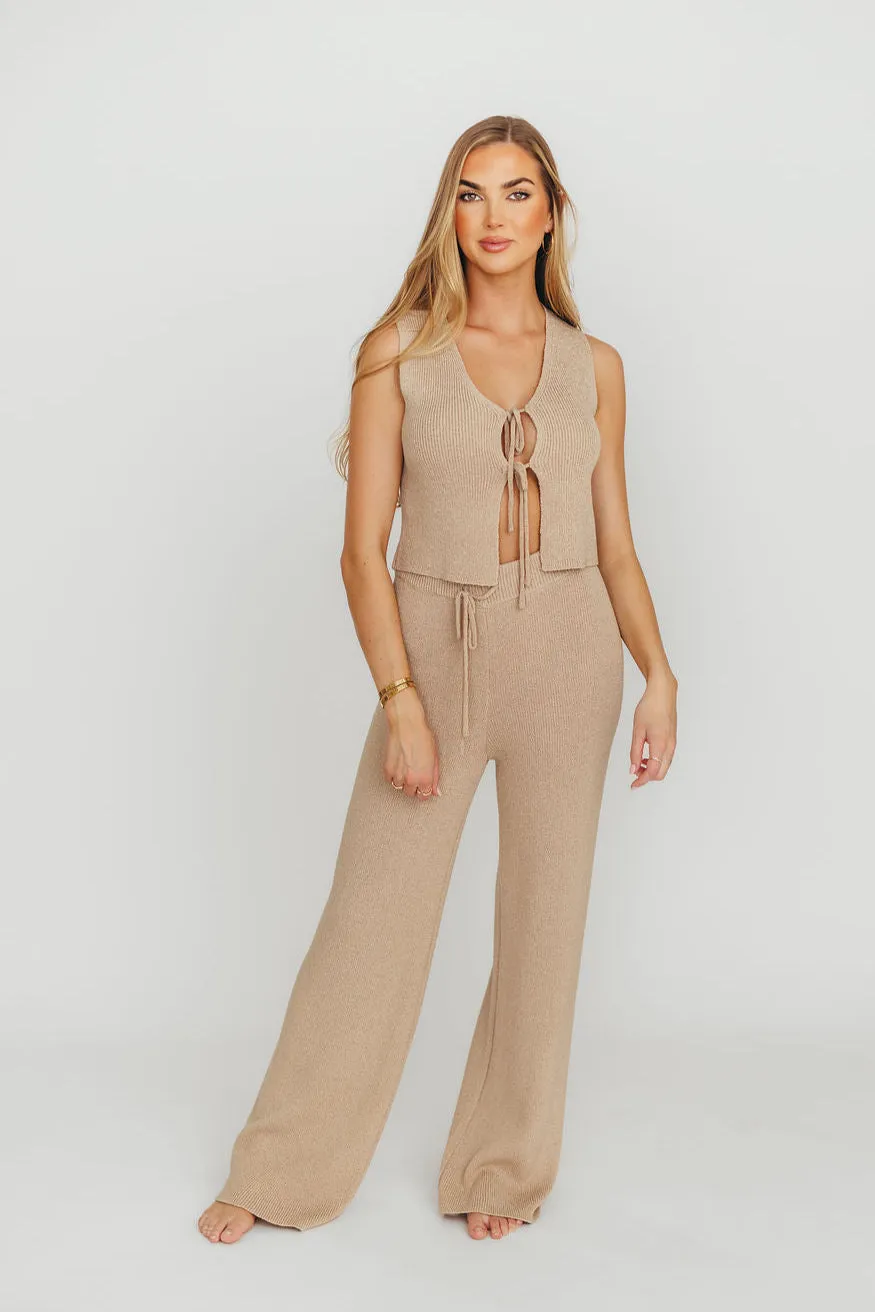 Maya Knit Vest and Pant Set in Mocha sold by Worth Collective product image thumbnail 2