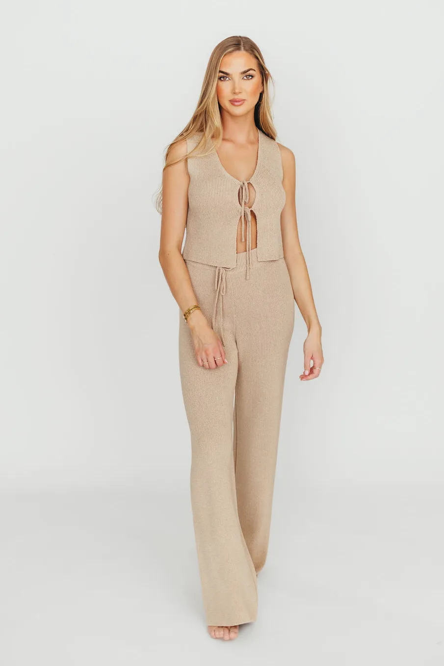 Maya Knit Vest and Pant Set in Mocha sold by Worth Collective product image thumbnail 3