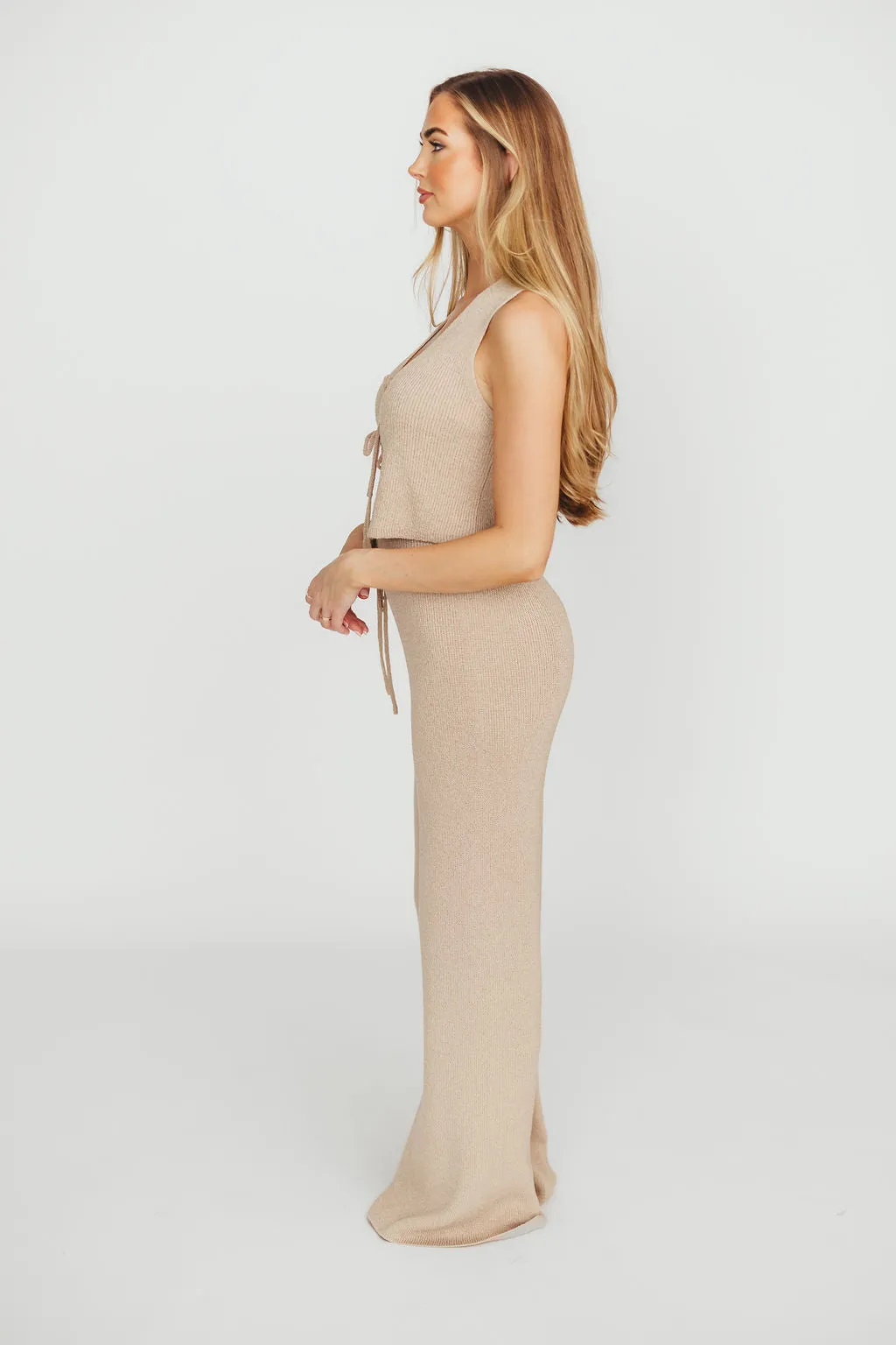 Maya Knit Vest and Pant Set in Mocha sold by Worth Collective product image thumbnail 4