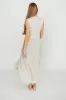 Pippy Button Down Maxi Dress in Natural/Black - Nursing Friendly sold by Worth Collective