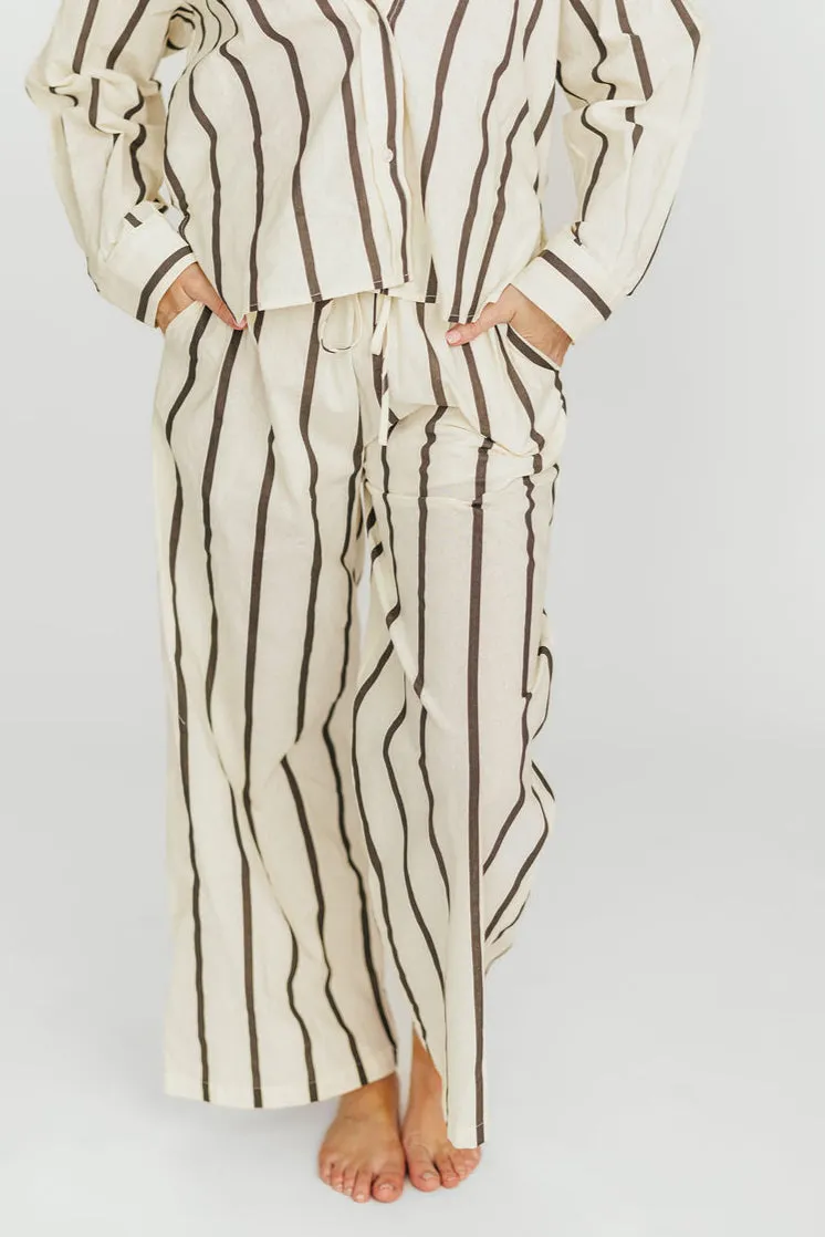 Sicily Button-Down Top in Black Stripe - Nursing Friendly *Final-Sale* sold by Worth Collective product image thumbnail 3