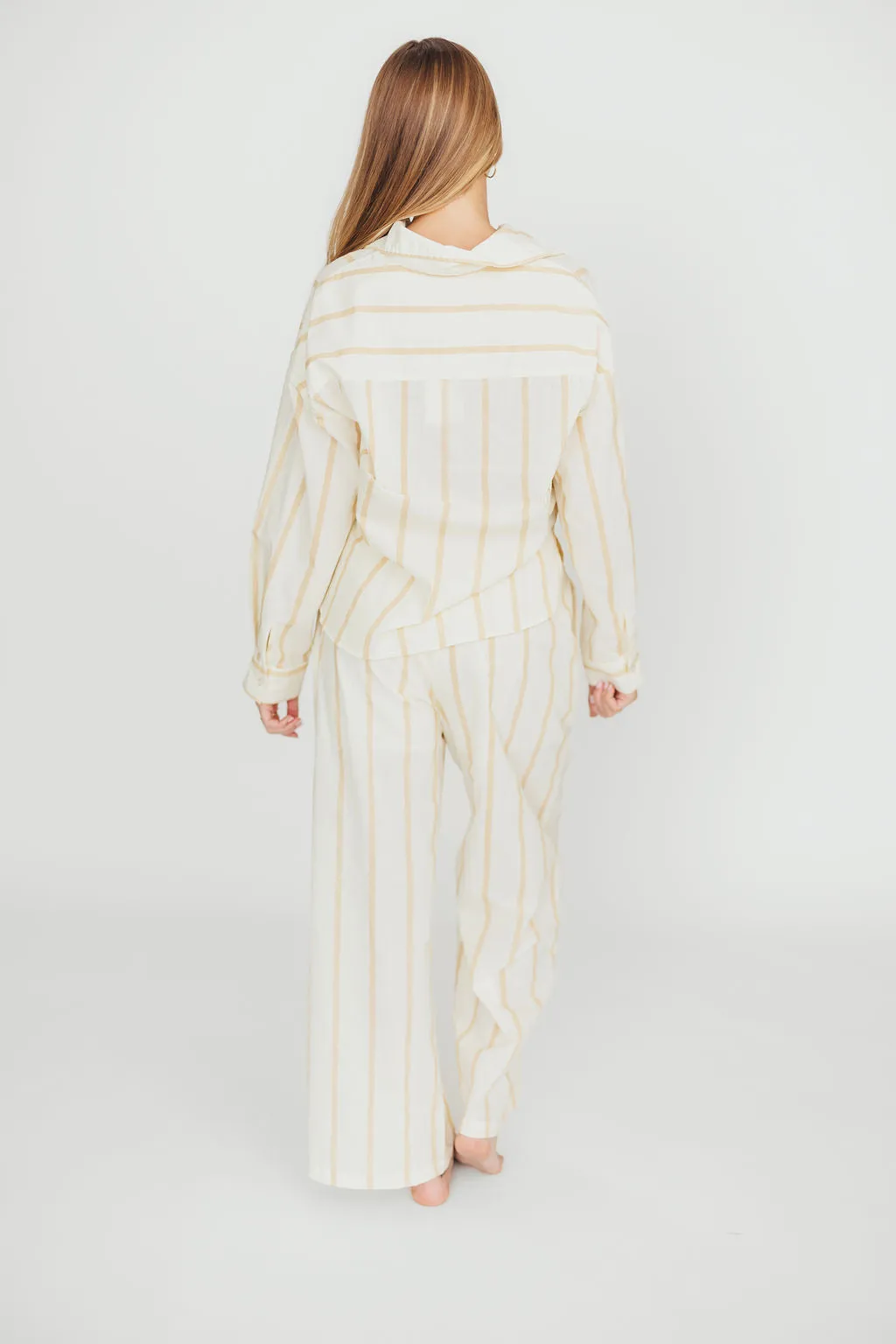 Rowan Pants in Beige Stripe *Final-Sale* sold by Worth Collective product image thumbnail 5