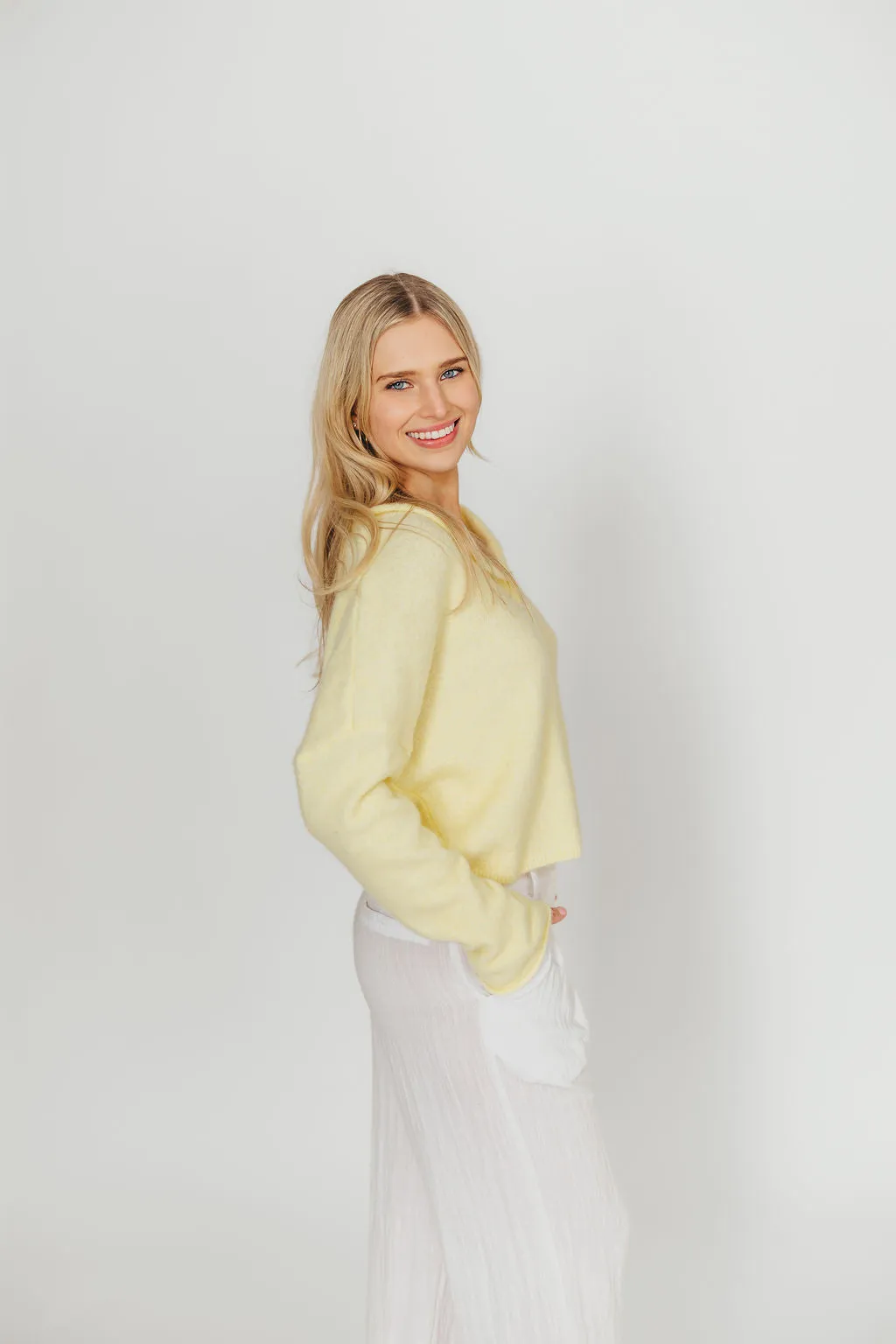 Piper Cardigan Top in Butter sold by Worth Collective product image thumbnail 5