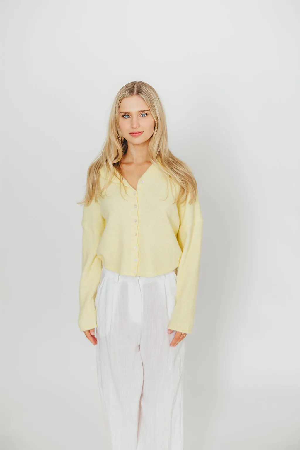 Piper Cardigan Top in Butter sold by Worth Collective product image thumbnail 3