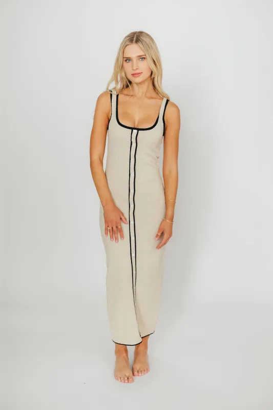 Gigi Sleeveless Midi Sweater Dress in Cream sold by Worth Collective