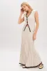 Arianna Contrast Knit Top and Maxi Skirt Set in Taupe/Black sold by Worth Collective