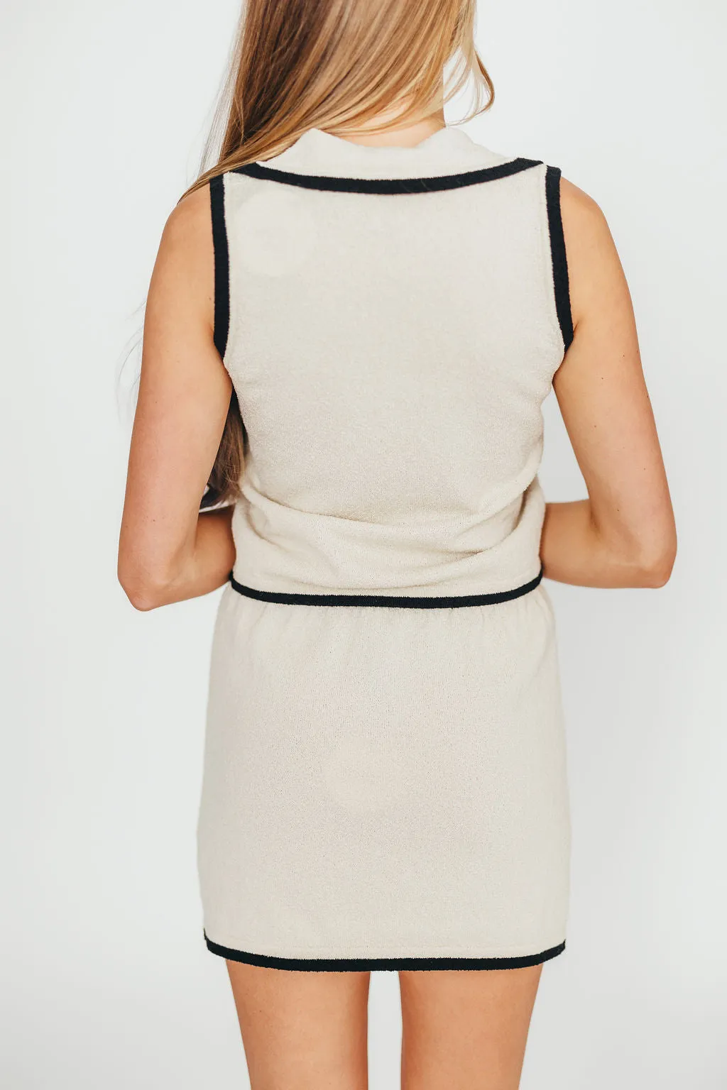 Georgie Sleeveless Knit Top and Skirt Set in Cream *Final-Sale* sold by Worth Collective product image thumbnail 5