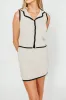 Georgie Sleeveless Knit Top and Skirt Set in Cream *Final-Sale* sold by Worth Collective