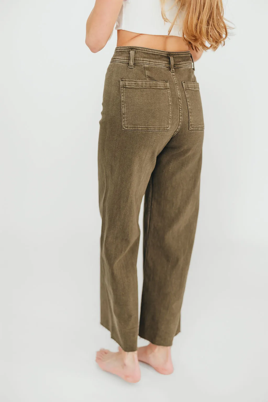 Corin Pants in Faded Olive sold by Worth Collective product image thumbnail 3
