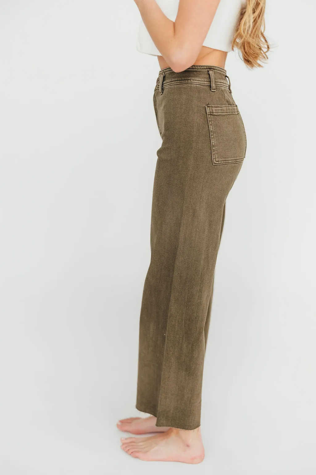 Corin Pants in Faded Olive sold by Worth Collective product image thumbnail 2
