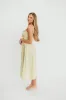 Raya Ruffle Trim Midi Dress in Yellow Floral sold by Worth Collective
