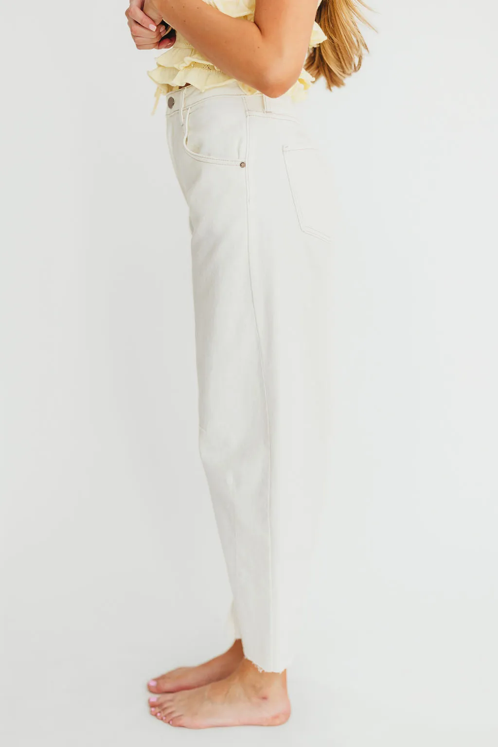 Whitley Barrel Jean in Off White sold by Worth Collective product image thumbnail 2