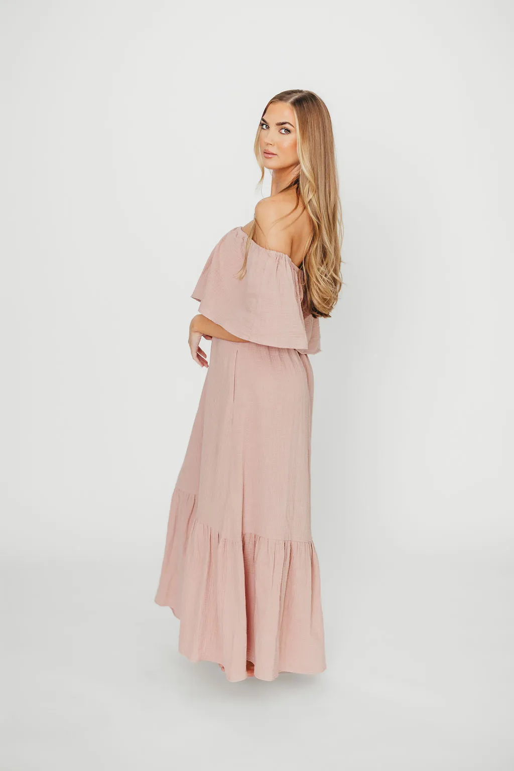 Josie 100% Cotton Maxi Dress in Rose - Bump & Nursing Friendly *Final-Sale* sold by Worth Collective product image thumbnail 4