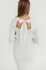 Mason Bow Tie Sweater Maxi Dress in Ivory sold by Worth Collective