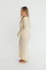 Mason Bow Tie Sweater Maxi Dress in Butter Cream sold by Worth Collective