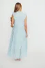 Brynn Ruffle Tiered Midi Dress in Blue sold by Worth Collective