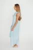 Brynn Ruffle Tiered Midi Dress in Blue sold by Worth Collective