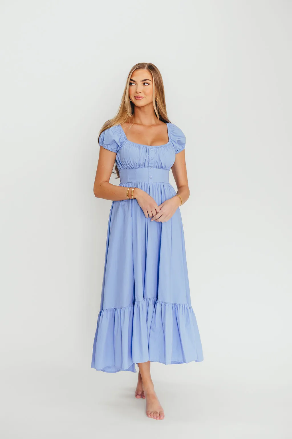 Hannah Midi Dress in Light Blue sold by Worth Collective product image thumbnail 2