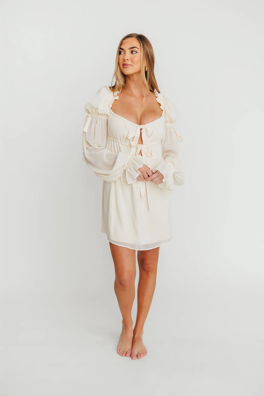 Macbeth Mini Dress in Cream sold by Worth Collective product image thumbnail 5
