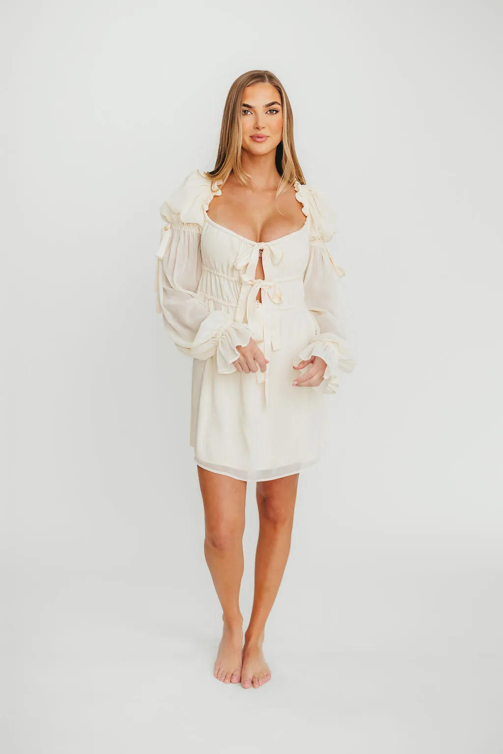 Macbeth Mini Dress in Cream sold by Worth Collective product image thumbnail 4