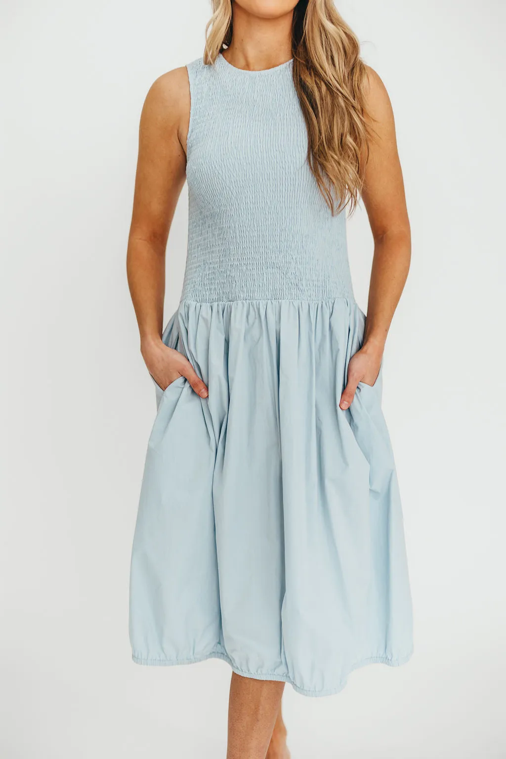 Isla 100% Cotton Dress in Blue sold by Worth Collective product image thumbnail 3