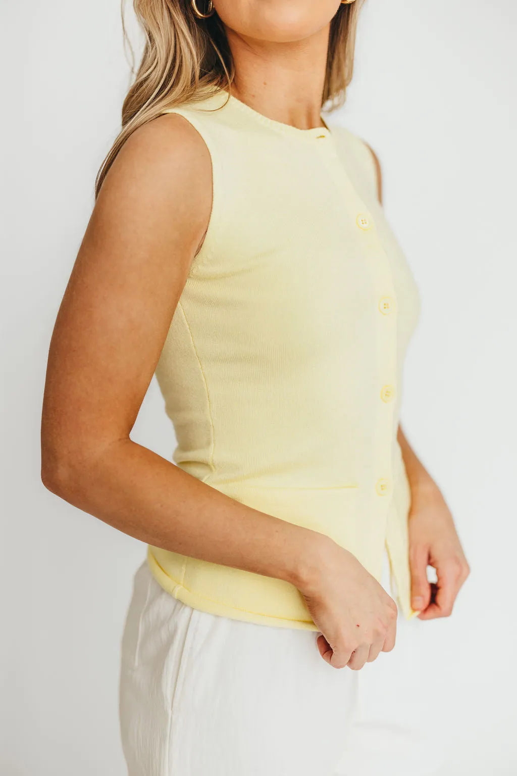 Mila Knit Top in Butter Yellow - Nursing Friendly sold by Worth Collective product image thumbnail 4