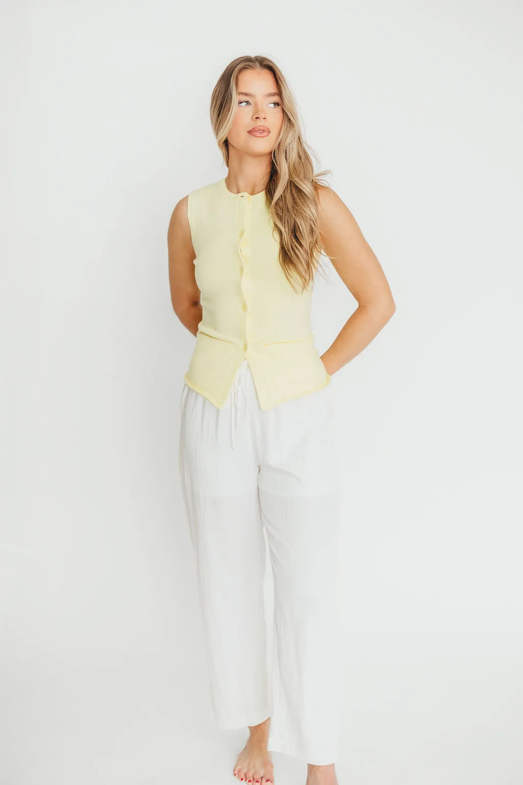 Mila Knit Top in Butter Yellow - Nursing Friendly sold by Worth Collective product image thumbnail 5