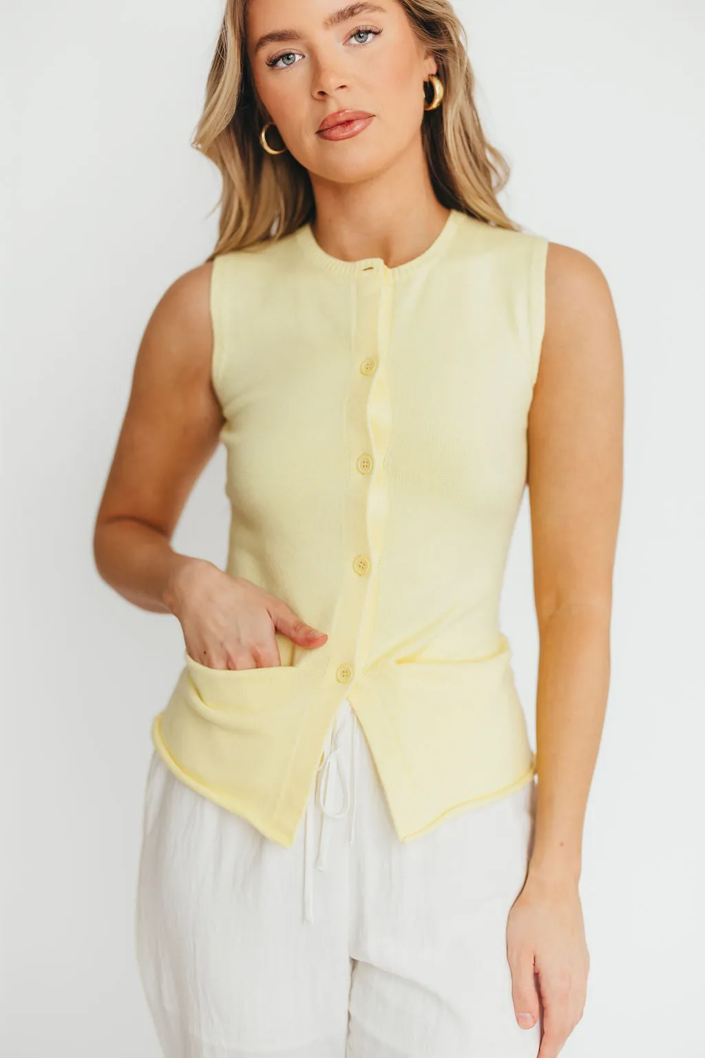 Mila Knit Top in Butter Yellow - Nursing Friendly sold by Worth Collective product image thumbnail 2