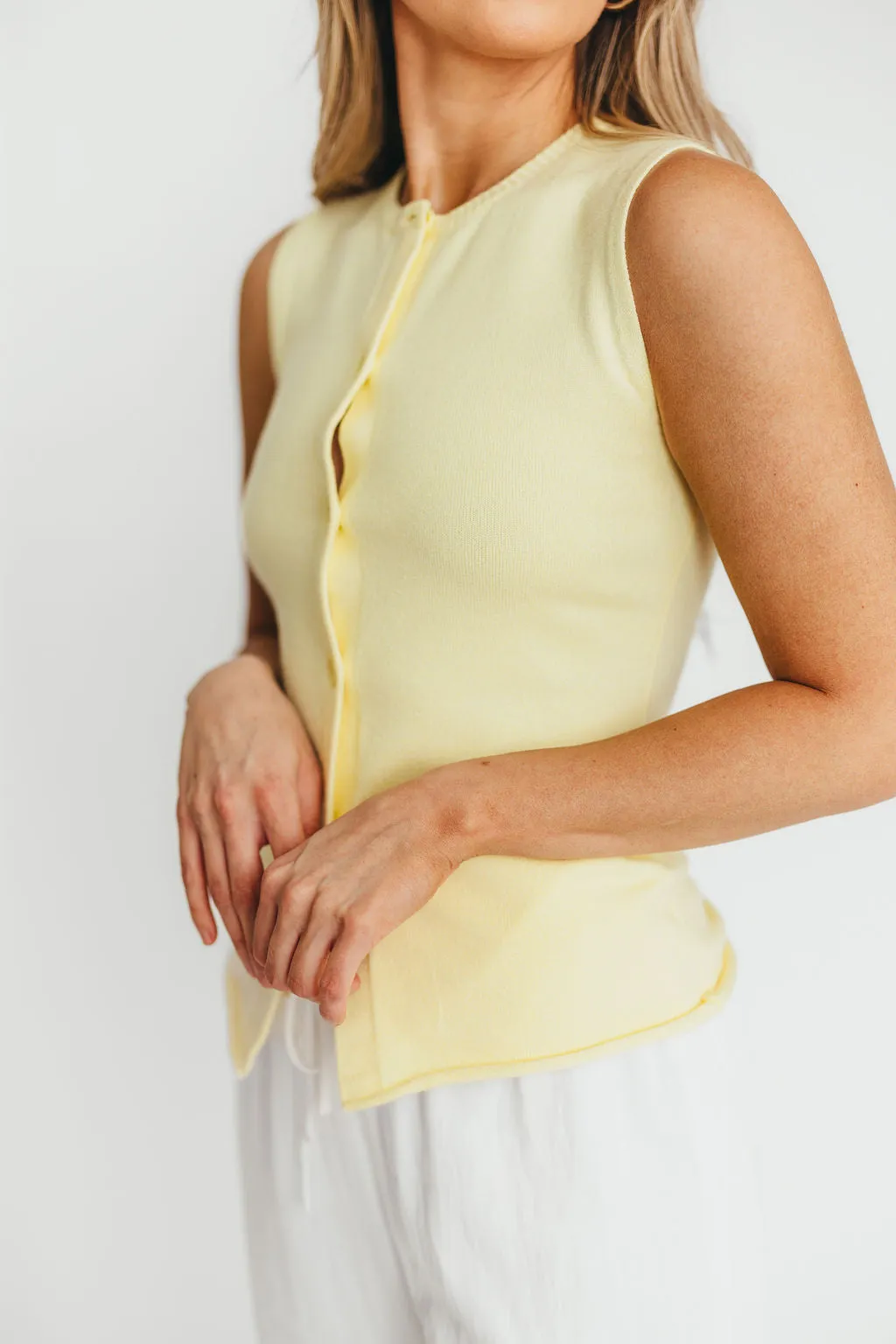 Mila Knit Top in Butter Yellow - Nursing Friendly sold by Worth Collective product image thumbnail 3