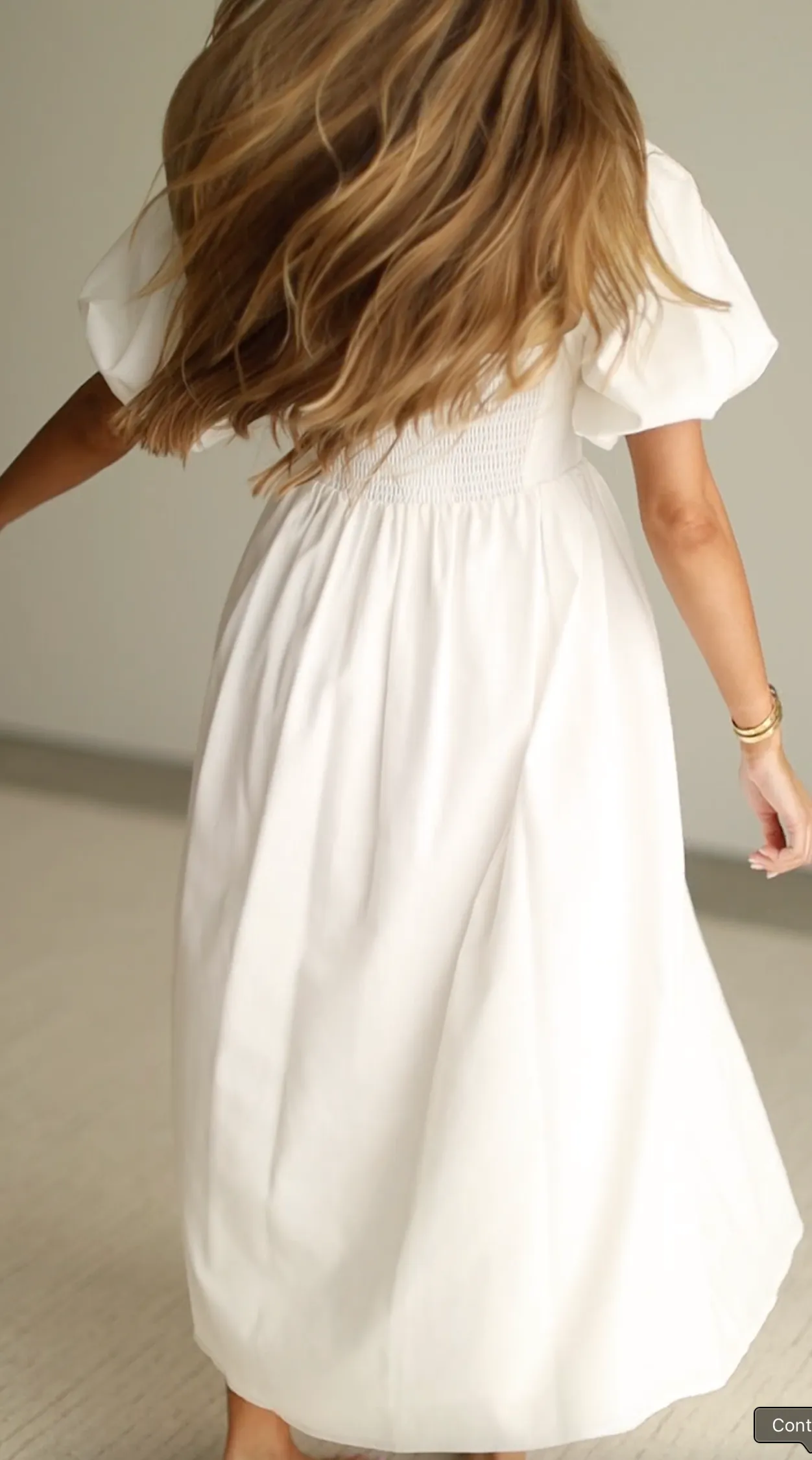 Hamilton Midi Dress in Off-White - Bump Friendly (S-2XL) sold by Worth Collective product image thumbnail 5