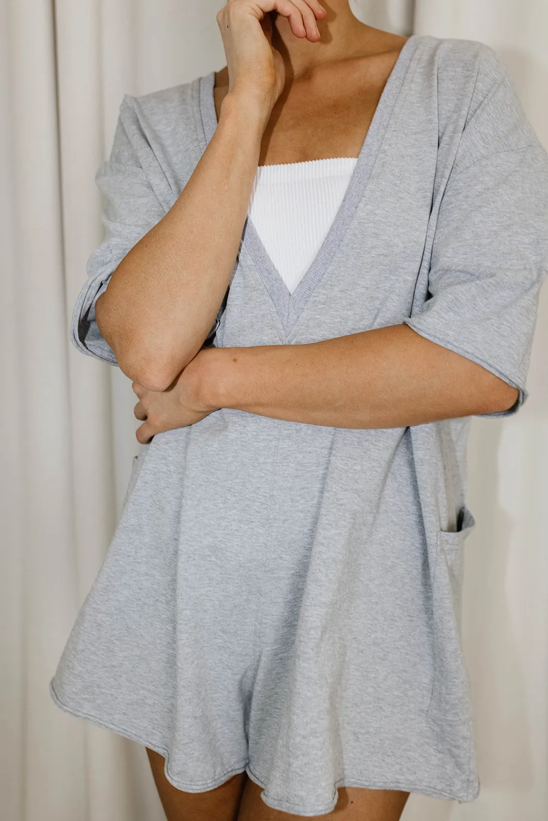 Nylah Oversized Romper in Grey sold by Worth Collective product image thumbnail 5
