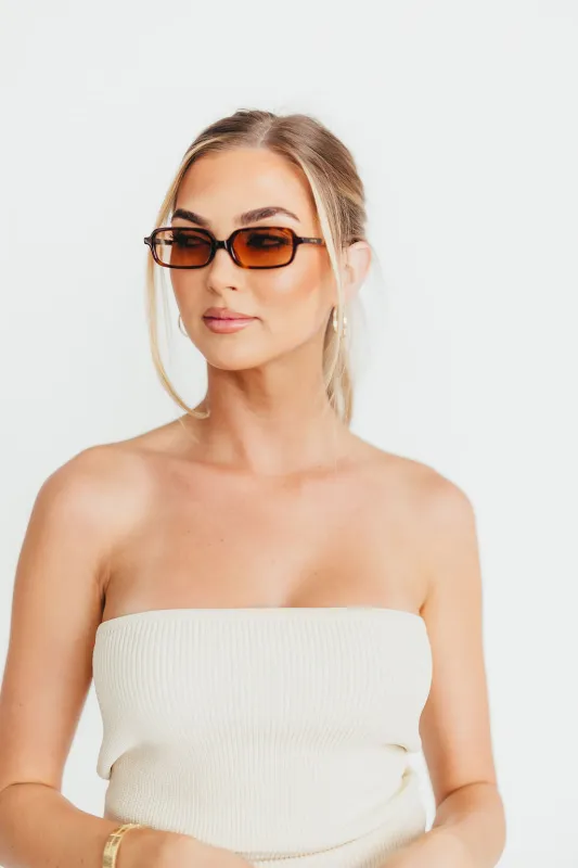 Miki Acetate Rectangular Sunglasses in Tortoise/Brown made by FREYRS