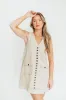 Milano 100% Linen Mini Dress in Linen sold by Worth Collective