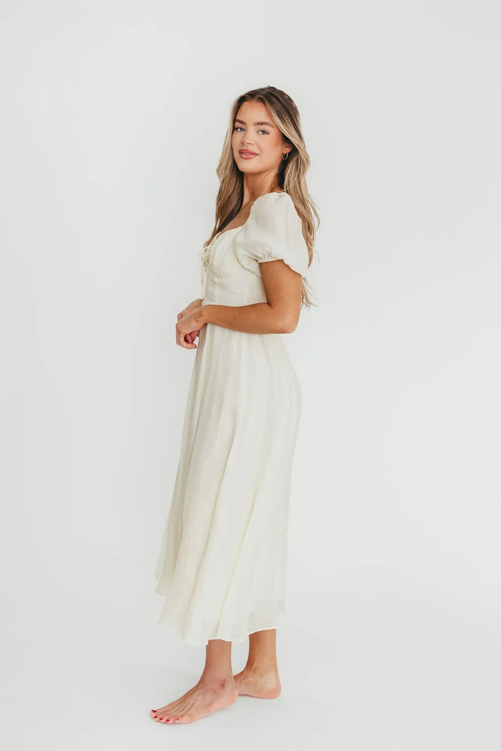 Stevie Bustier Midi Dress in Cream sold by Worth Collective product image thumbnail 2