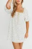 Eleanor Mini Dress in Ivory sold by Worth Collective