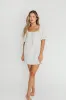 Eleanor Mini Dress in Ivory sold by Worth Collective