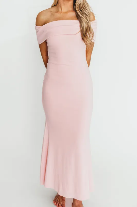 Monroe Maxi Dress in Dusty Pink - Bump Friendly sold by Worth Collective