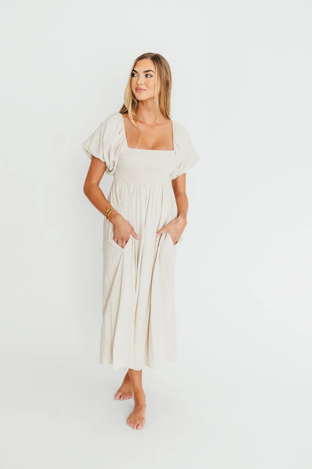 Rosalie Maxi Dress in Linen - Bump Friendly sold by Worth Collective product image thumbnail 5