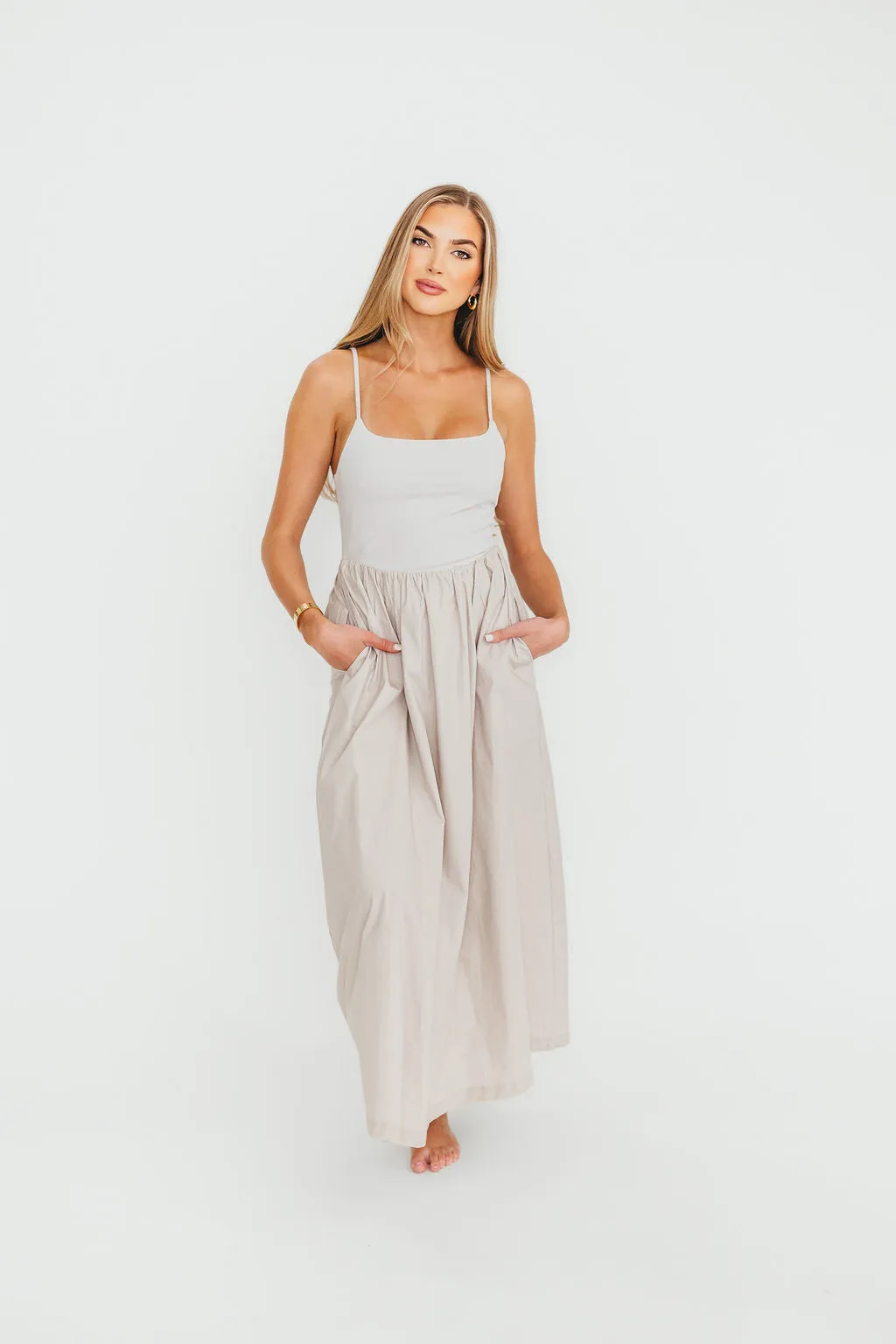 Dorit Everyday Elegance Stretch Top Maxi Dress in Stone sold by Worth Collective product image thumbnail 4