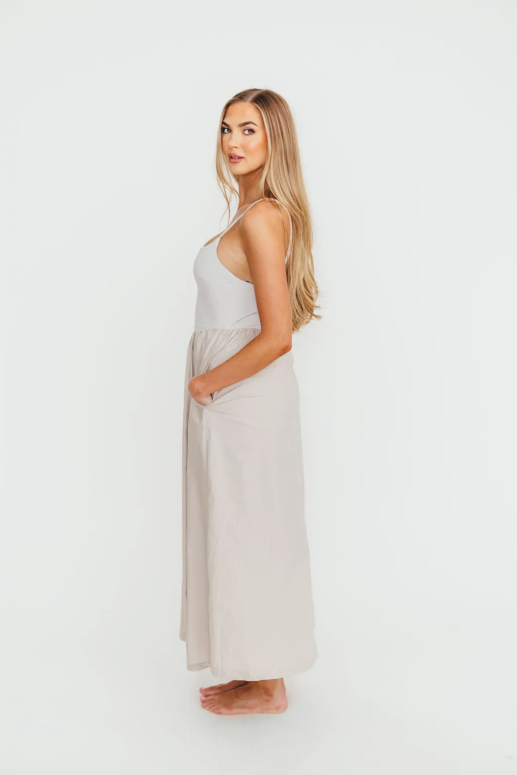 Dorit Everyday Elegance Stretch Top Maxi Dress in Stone sold by Worth Collective product image thumbnail 5
